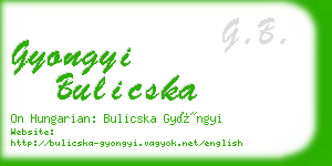 gyongyi bulicska business card